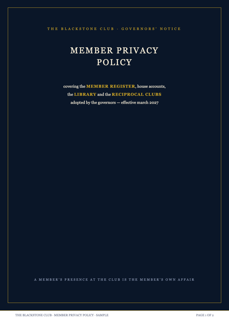 Midnight luxury privacy policy